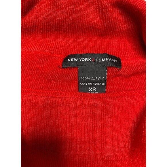 New York & Co Red Cowl‎ Neck 3/4 Sleeve Sweater Sz XS - Picture 6 of 6
